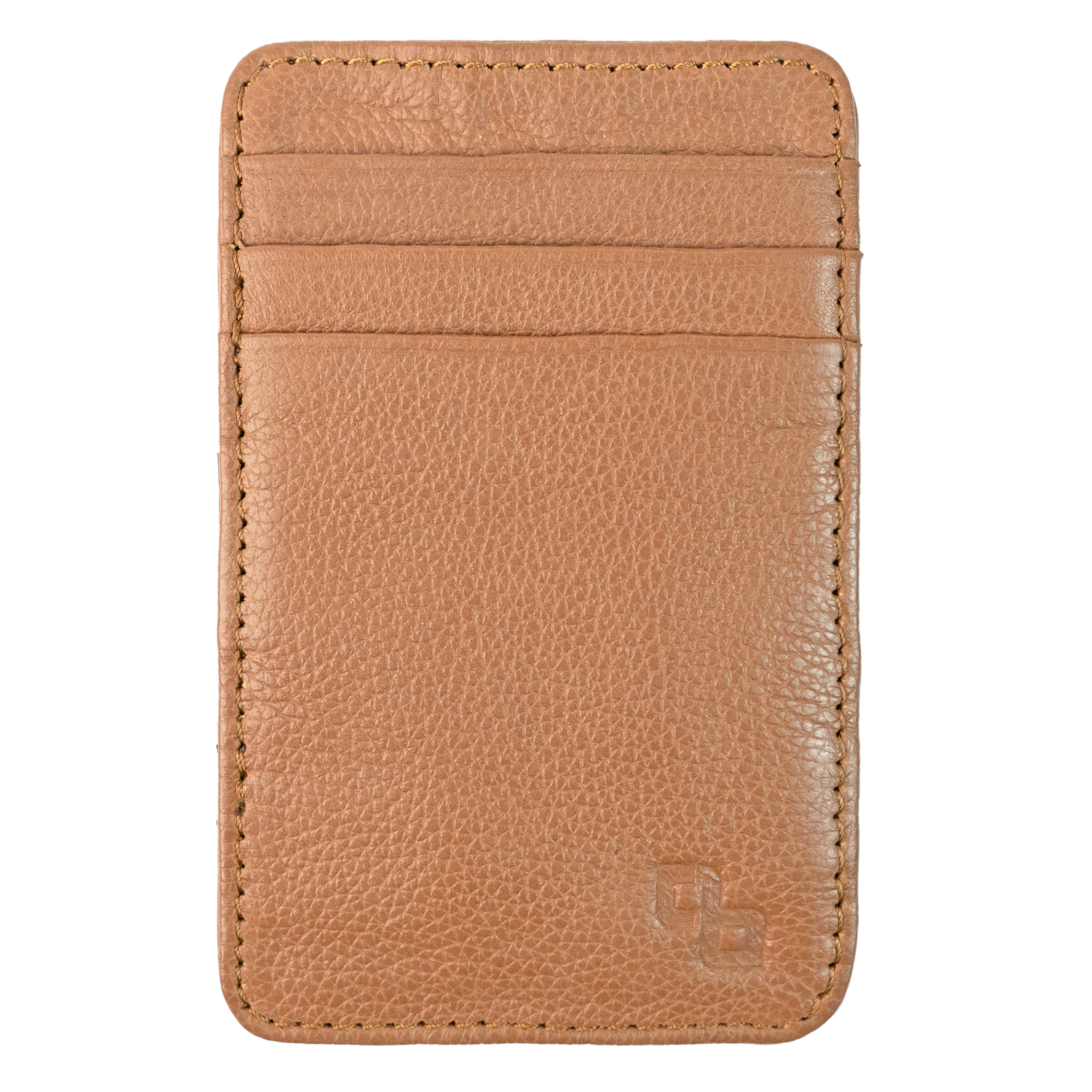 Men’s premium genuine leather wallet with slim, stylish design; features magic card holder mechanism, multiple card slots, spacious bill compartment, and elastic band for secure storage