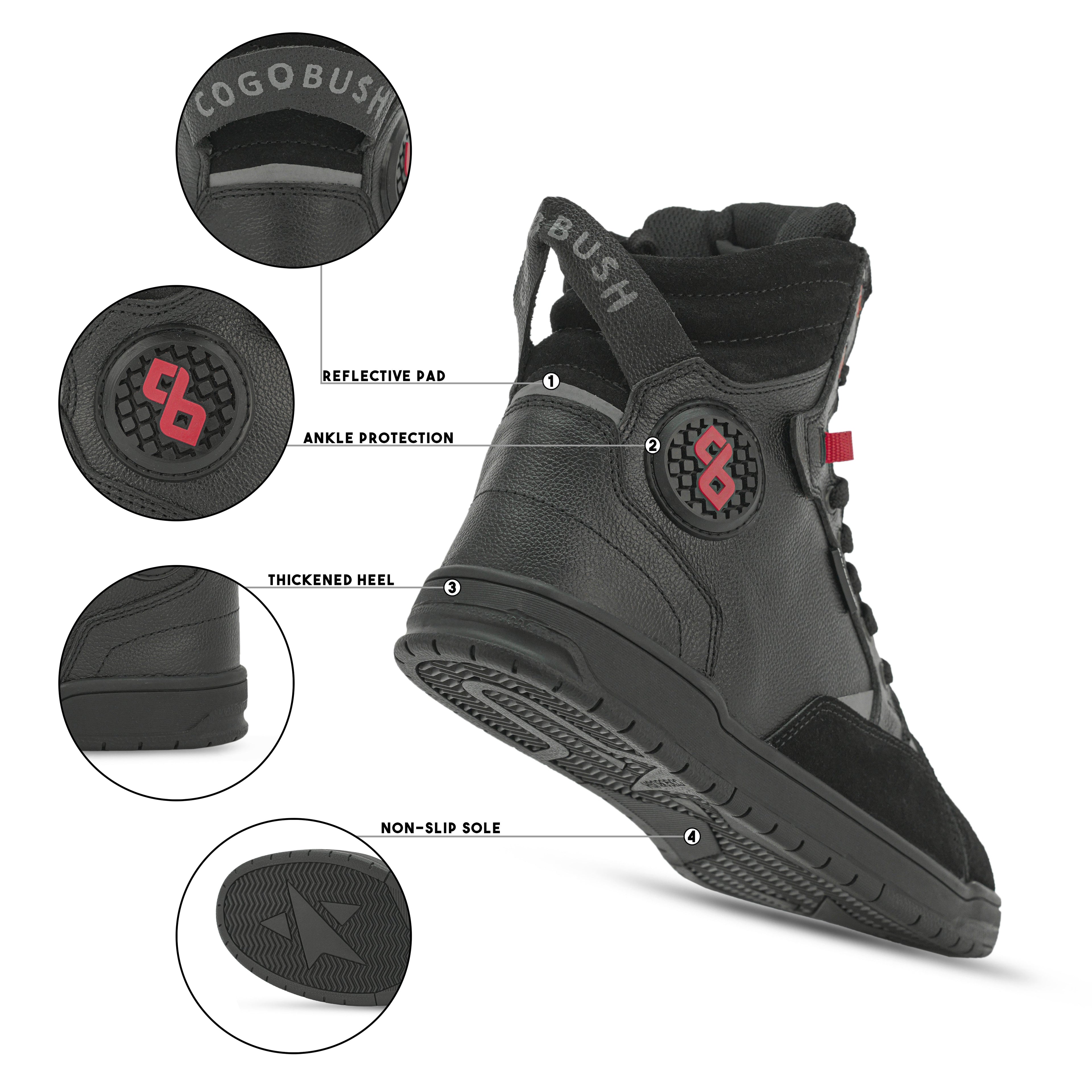 COGOBUSH Water-Resistant Cow Leather Motorcycle Boots – Ankle Protection, All-Weather Grip
#COGOBUSH #UrbanShoes #BlackMotorcycleShoes #MotorcycleBoots #RidingBoots #CowLeatherBoots #BikerGear #WaterResistantBoots
