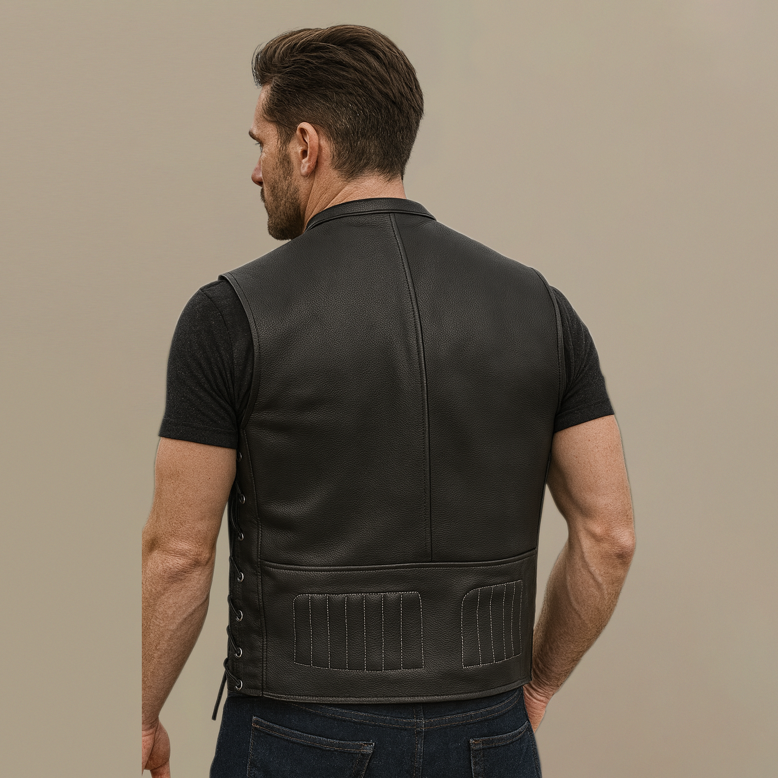 COGOBUSH Black Men’s Genuine Cowhide Motorcycle Vest – Concealed Carry, 12 Pockets, Adjustable Fit
#COGOBUSH #MensMotorcycleVest #CowhideLeather #BlackLeatherVest #ConcealedCarryVest #MotorcycleGear #BikerStyle #LeatherVest