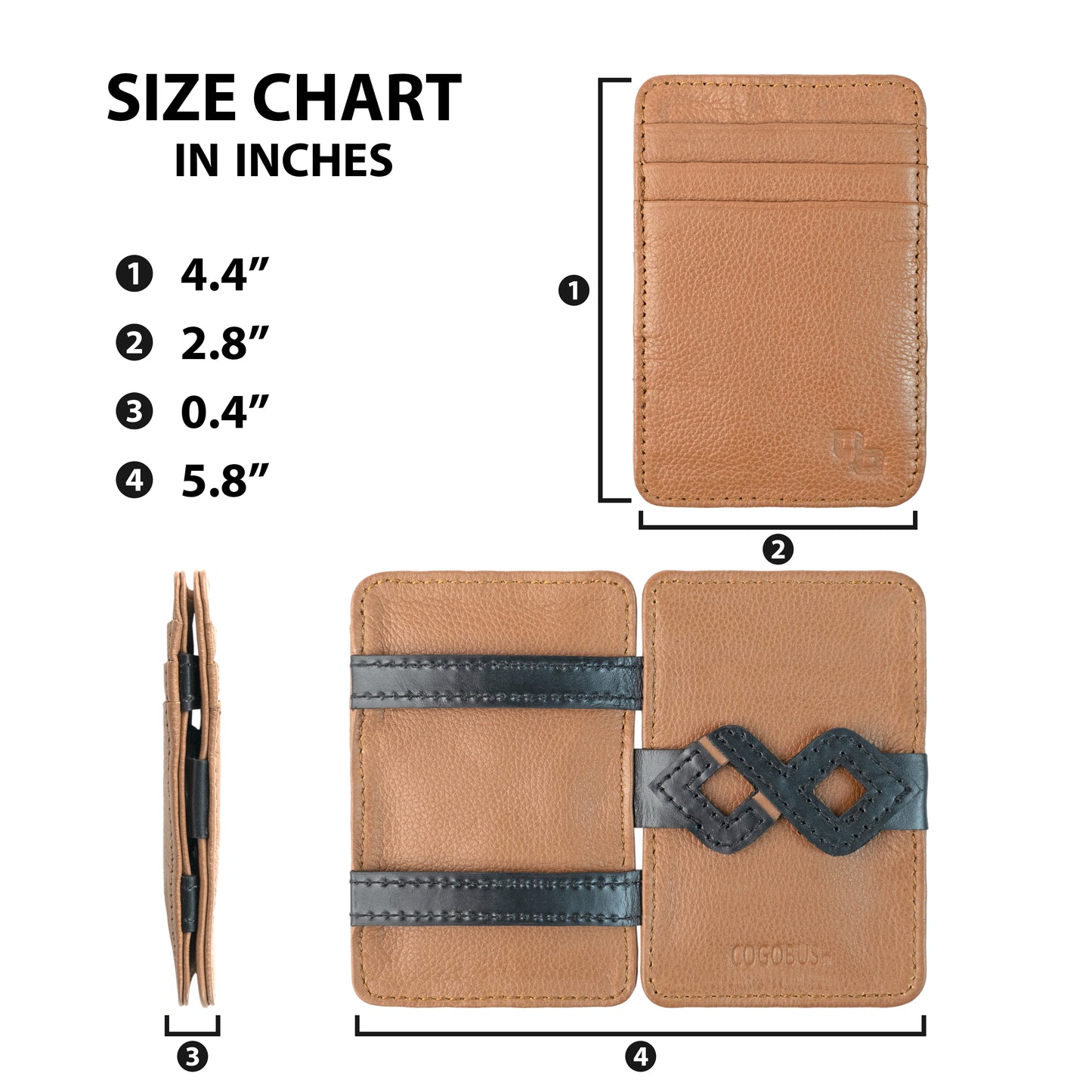 Slim men’s wallet made from premium genuine leather, featuring multiple card slots, spacious bill compartment, magic card holder mechanism, and elastic band for secure, stylish, and functional everyday use